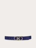 Ferragamo | Men's Adjustable Gancini Belt - Midnight Blue