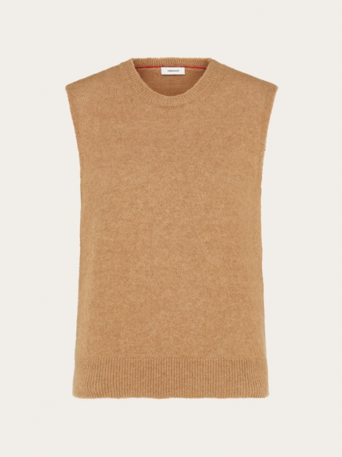 Ferragamo | Women's Sleeveless Gilet - Camel