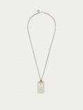 Ferragamo | Men's Monogram Pendant Necklace - Palladium