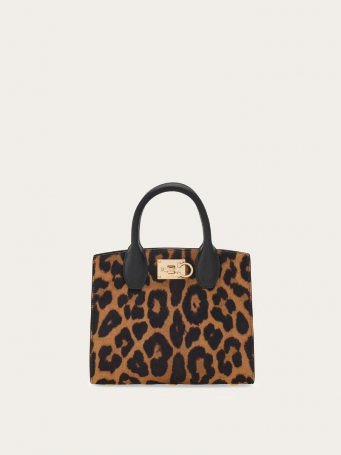 Ferragamo | Women's Studio Box Bag - Leopard Print