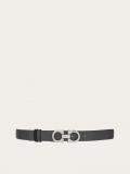 Ferragamo | Women's Reversible And Adjustable Gancini Belt - Grey/Black