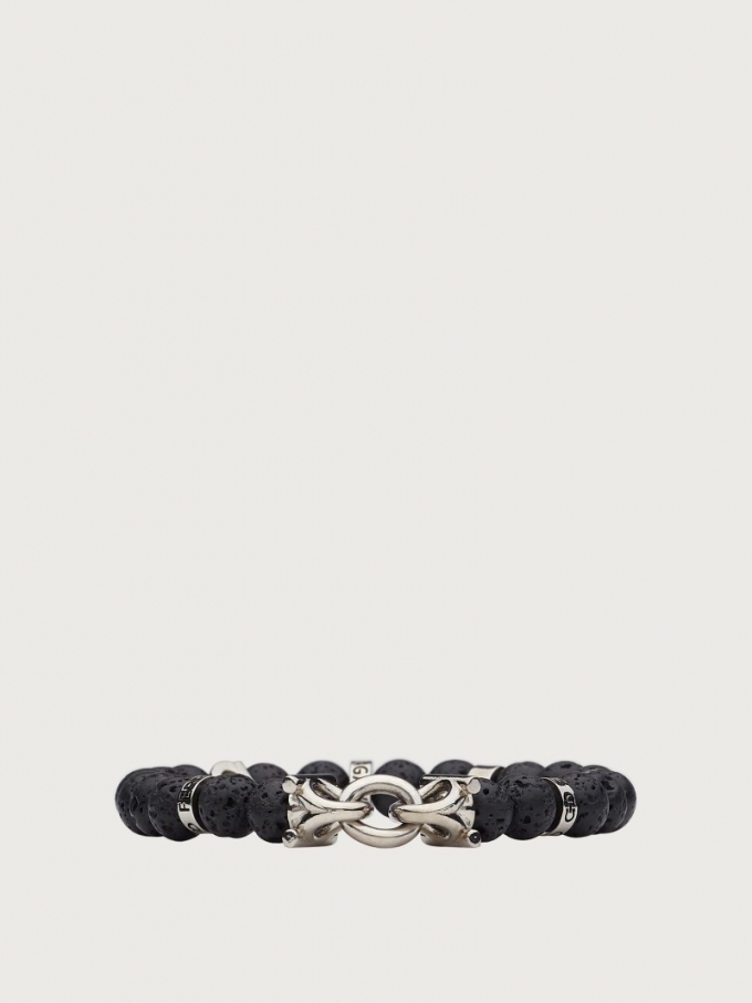 Ferragamo | Men's Elasticated Bracelet With Gancini - Multicolor (Size 19)