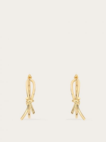 Ferragamo | Women's Earrings With Asymmetric Bow - Gold