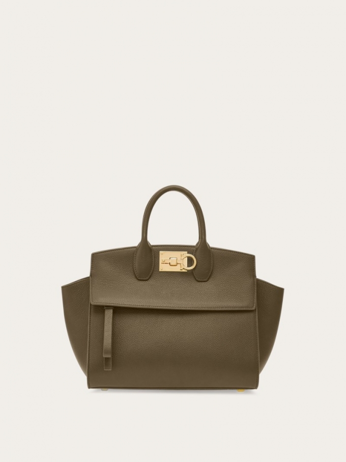Ferragamo | Women's Studio Soft Bag - Olive Green