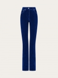 Ferragamo | Women's Five Pocket Trouser - Dark Teal Blue