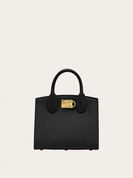 Ferragamo | Women's Studio Box Bag - Black/Bonbon