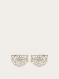 Ferragamo | Men's Gancini Cufflinks - Palladium