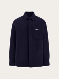Ferragamo | Men's Cashmere-Blend Overshirt - New Navy Blue