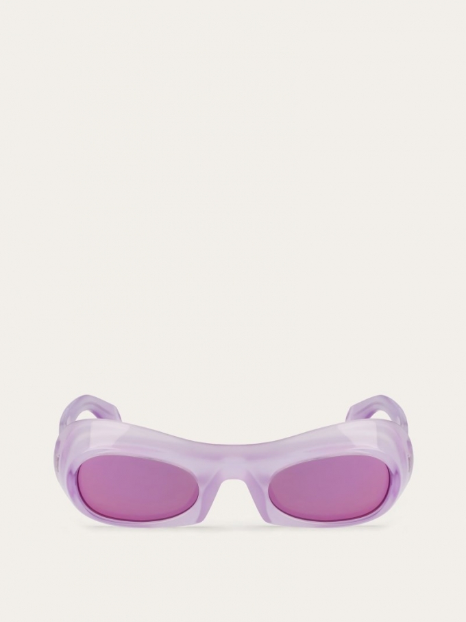 Ferragamo | Women's Sunglasses - Transparent Lilac/Grey