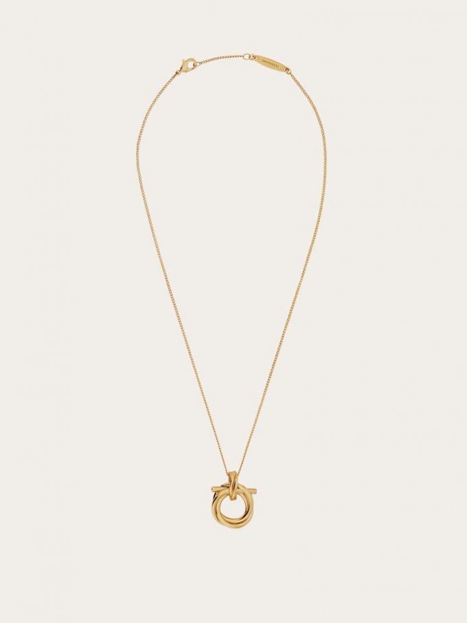 Ferragamo | Women's Gancini Pendant Necklace - Gold