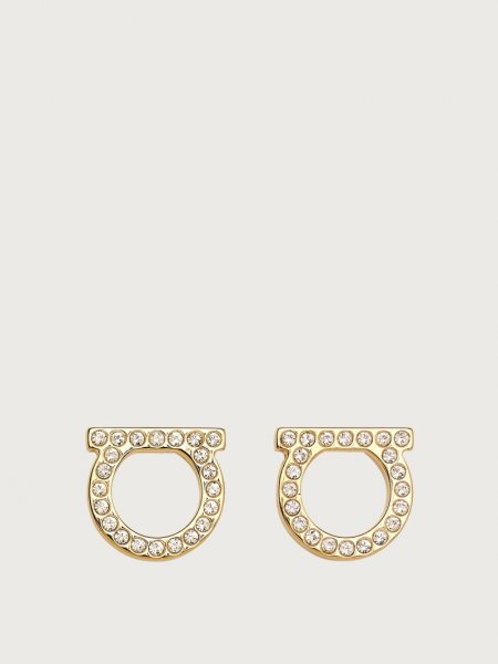 Ferragamo | Women's Gancini Crystals Earrings - Gold (L)