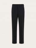 Ferragamo | Men's Flat Front Tailored Trouser - Black