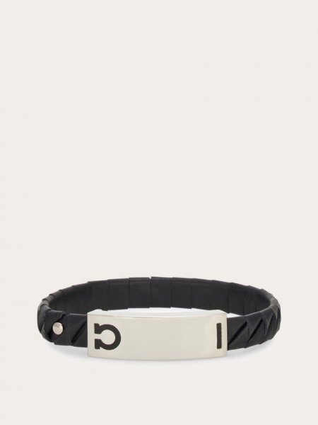 Ferragamo | Men's Gancini Bracelet - Black