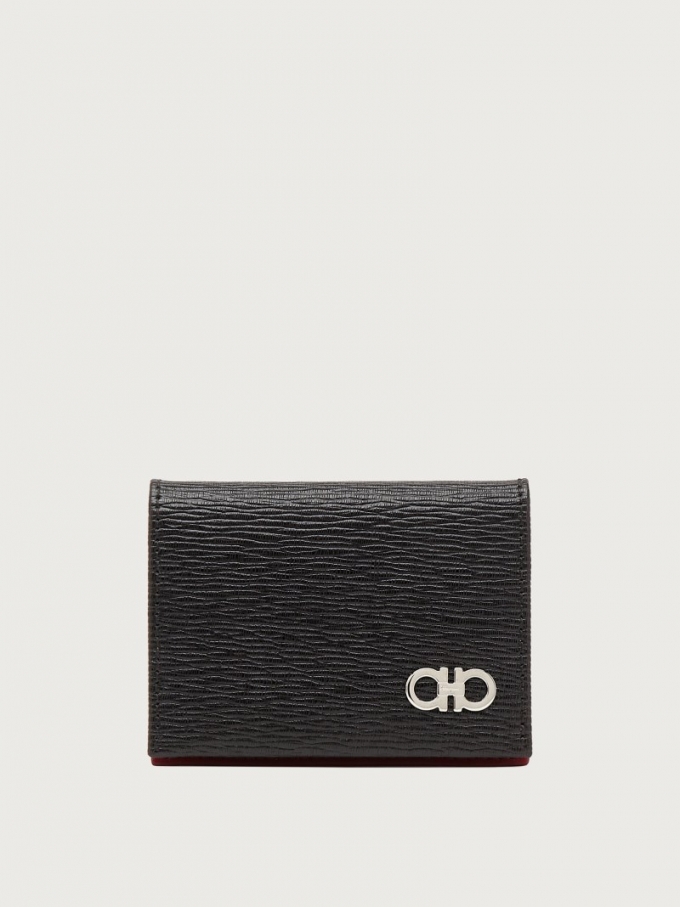 Ferragamo | Men's Gancini Credit Card Holder - Black