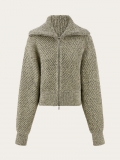 Ferragamo | Women's Knitted Blouson - Parchment/Black