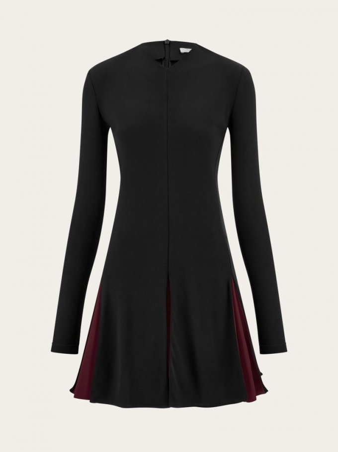 Ferragamo | Women's Ribbed Skater Dress - Black