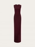 Ferragamo | Women's Lurex Long Dress - Oxblood Lurex