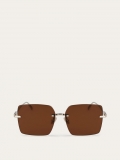 Ferragamo | Women's Sunglasses - Gold/Brown