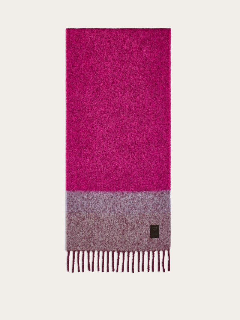 Ferragamo | Women's Alpaca-Blend Scarf - Oxford Blue/Fuchsia