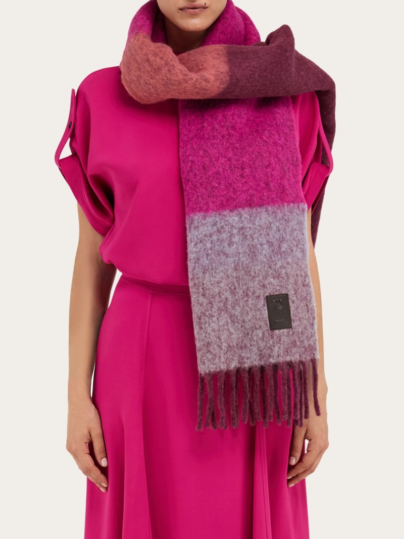 Ferragamo | Women's Alpaca-Blend Scarf - Oxford Blue/Fuchsia