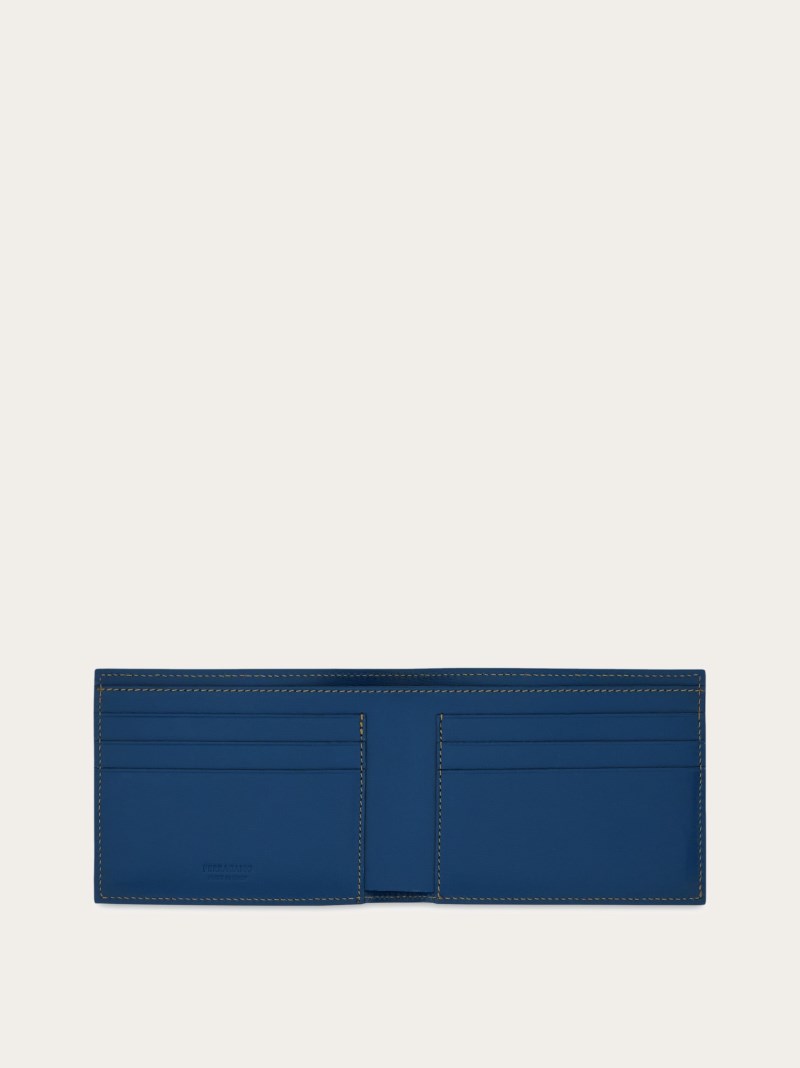Ferragamo | Men's Bicolor Wallet - Blue Teal