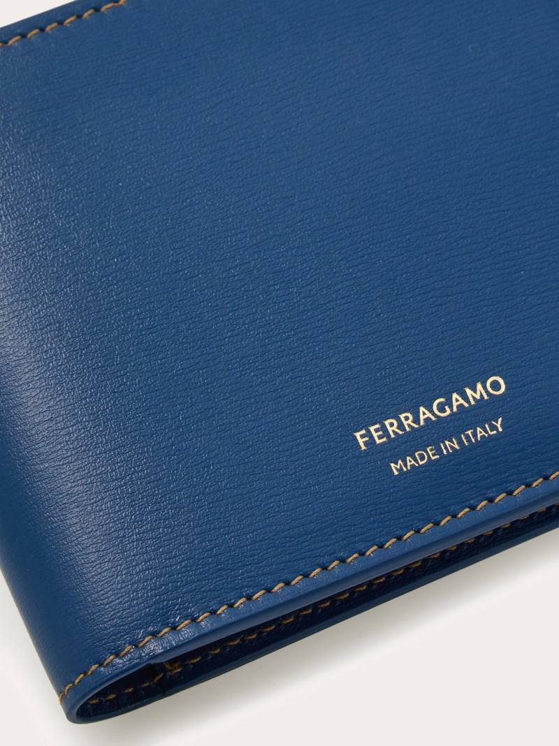 Ferragamo | Men's Bicolor Wallet - Blue Teal