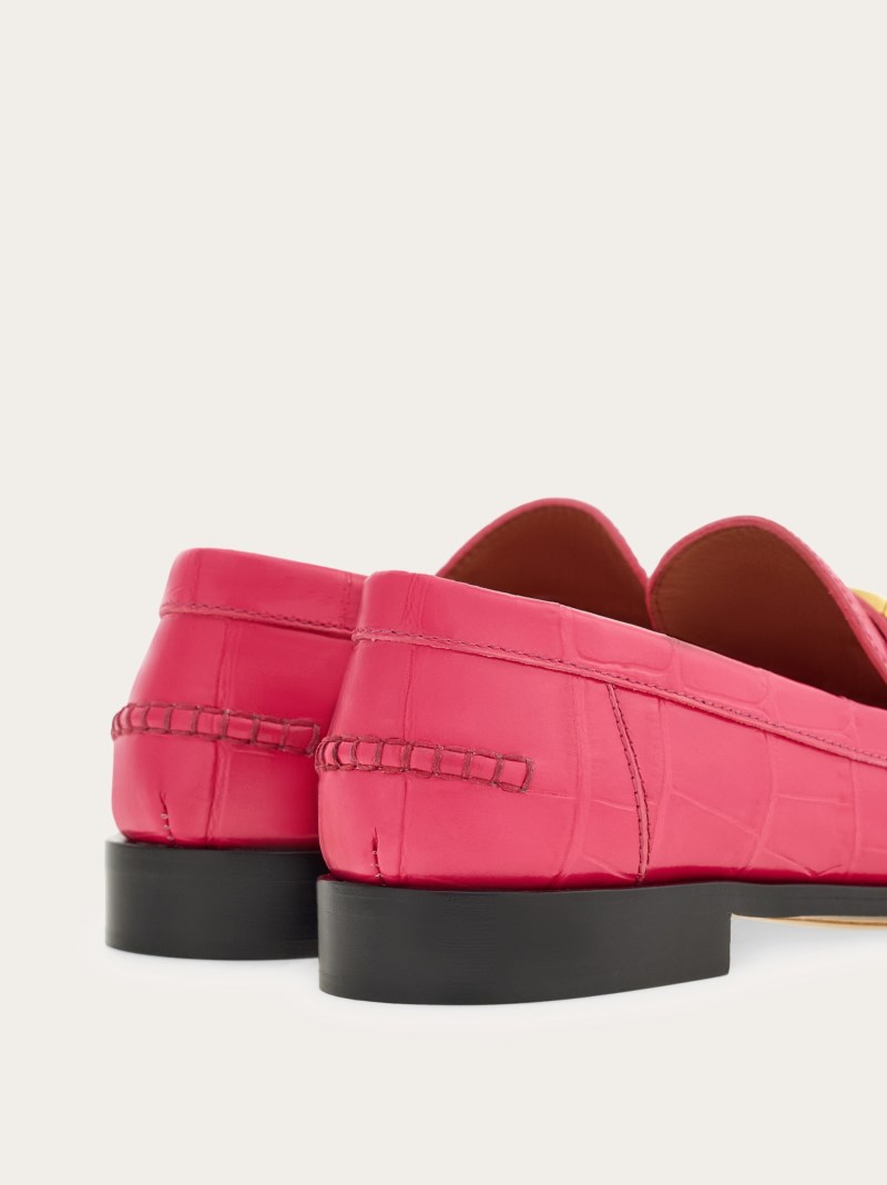Ferragamo | Women's New Vara Chain Loafer - Fuchsia