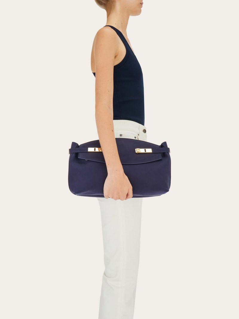 Ferragamo | Women's Hug Soft Crossbody Bag - Midnight Blue
