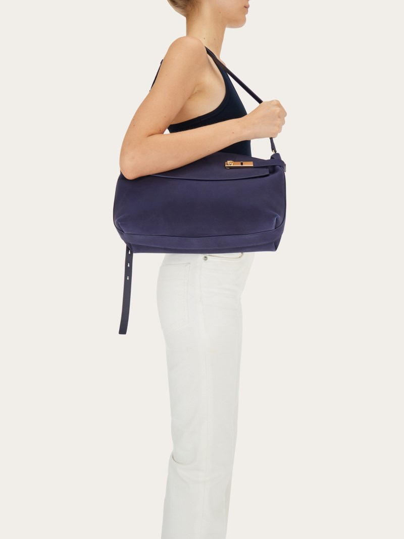 Ferragamo | Women's Hug Soft Crossbody Bag - Midnight Blue