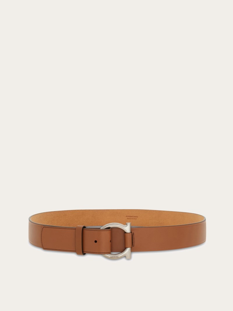 Ferragamo | Men's Fixed Belt With Gancini Buckle - Vicuna