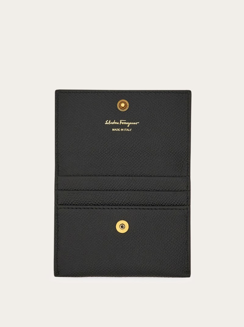 Ferragamo | Women's Gancini Credit Card Holder - Black