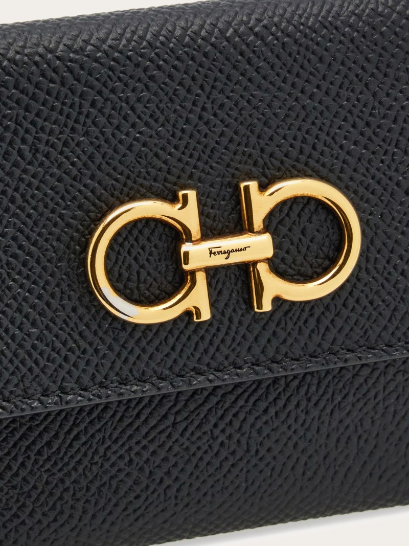 Ferragamo | Women's Gancini Credit Card Holder - Black