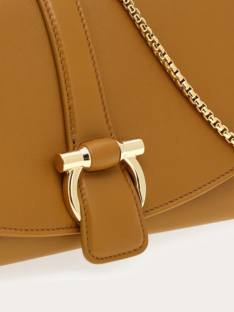 Ferragamo | Women's Front Flap Crossbody Bag - Burnt Ocher