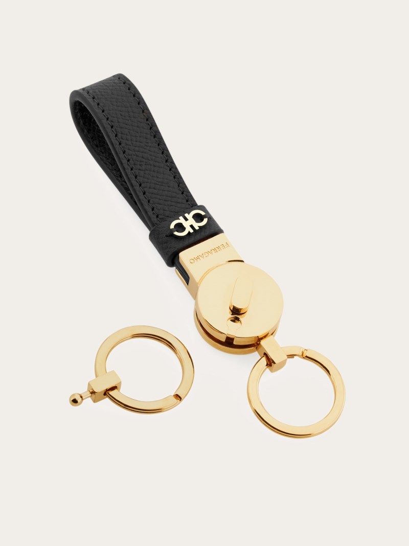 Ferragamo | Men's Gancini Key Holder - Black