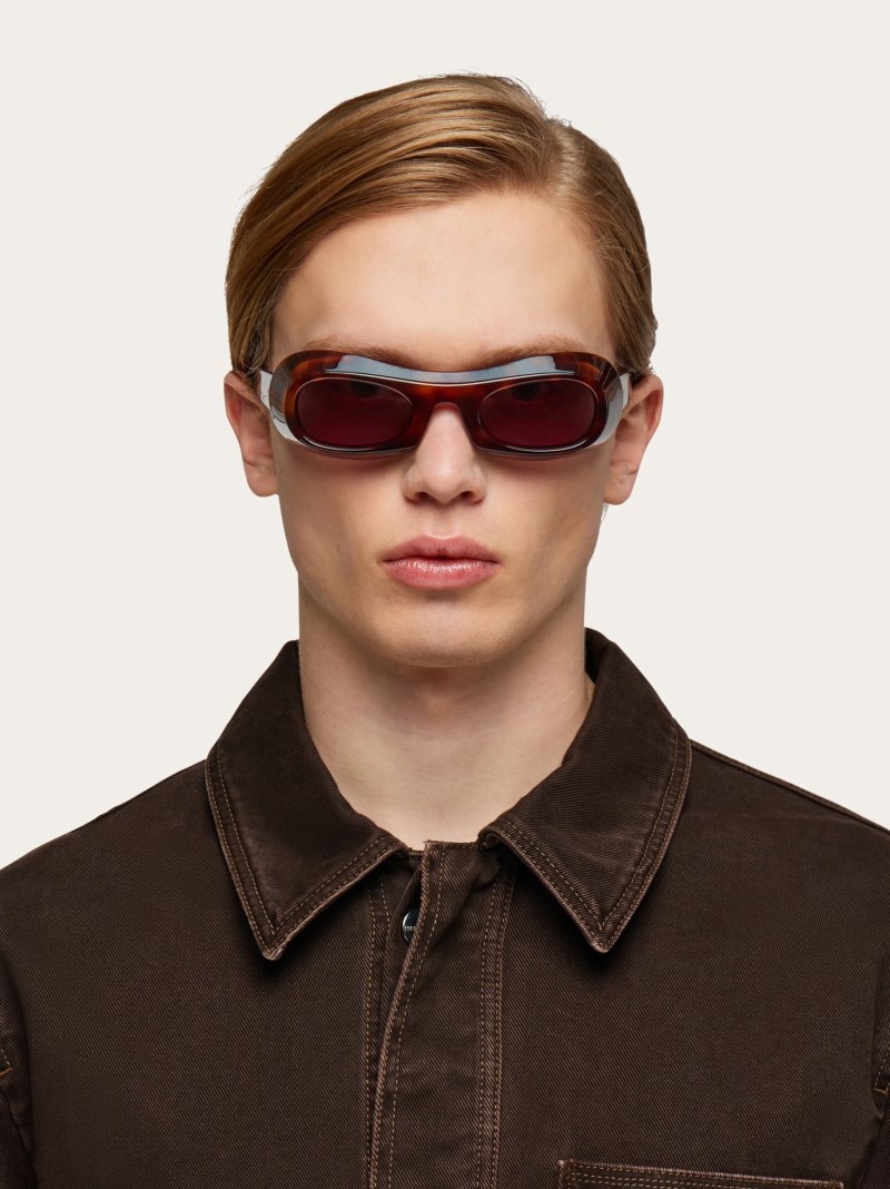 Ferragamo | Men's Sunglasses - Tortoise/Grey