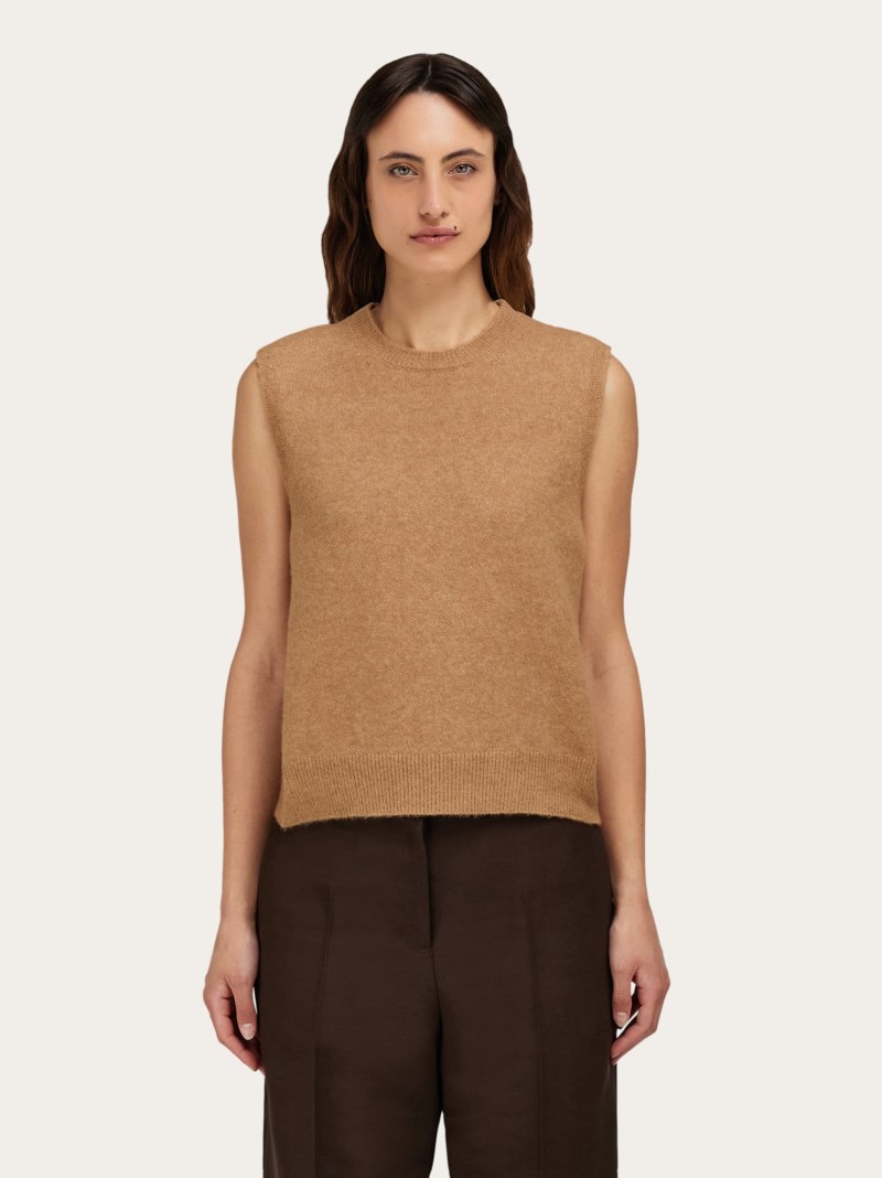 Ferragamo | Women's Sleeveless Gilet - Camel