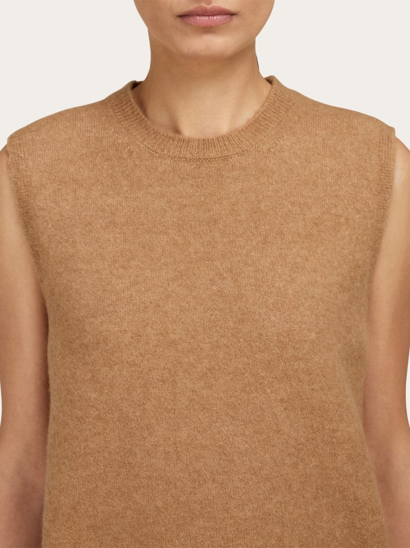 Ferragamo | Women's Sleeveless Gilet - Camel
