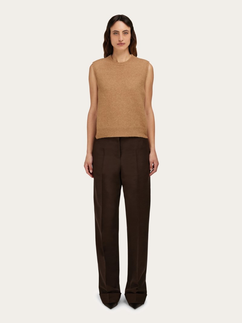Ferragamo | Women's Sleeveless Gilet - Camel