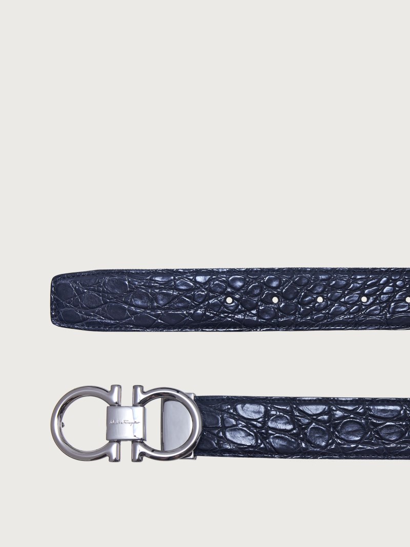 Ferragamo | Men's Adjustable Gancini Belt - Stromboli Sand