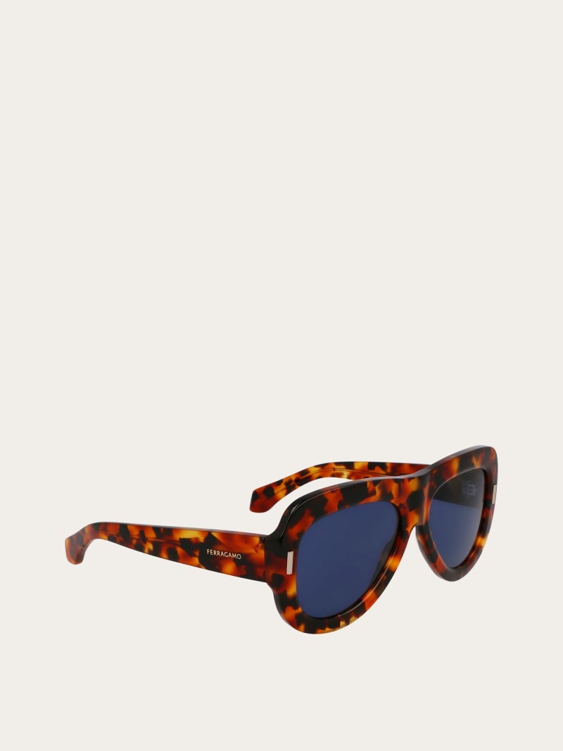 Ferragamo | Women's Sunglasses - Tortoise/Blue