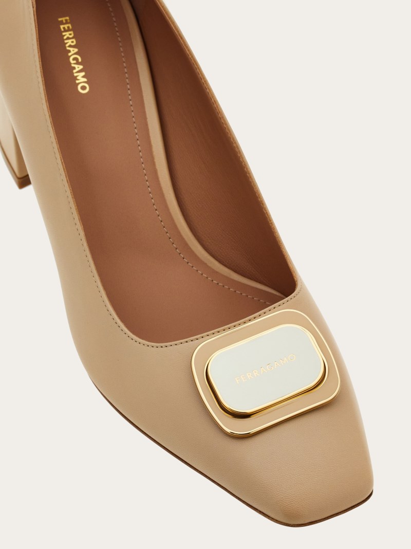 Ferragamo | Women's New Vara Plate Pump - Nude