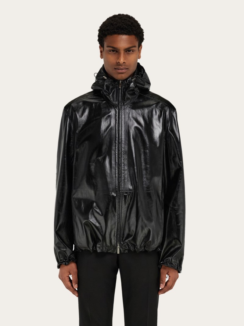 Ferragamo | Men's Cropped Nappa Parker - Black