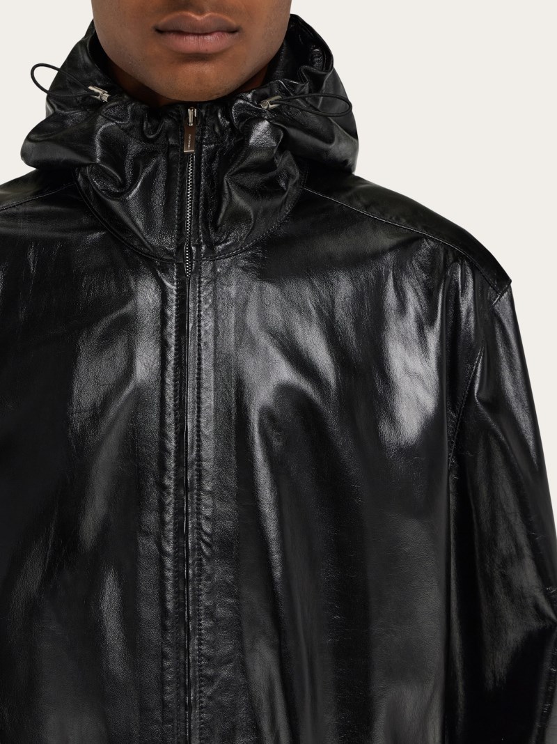 Ferragamo | Men's Cropped Nappa Parker - Black
