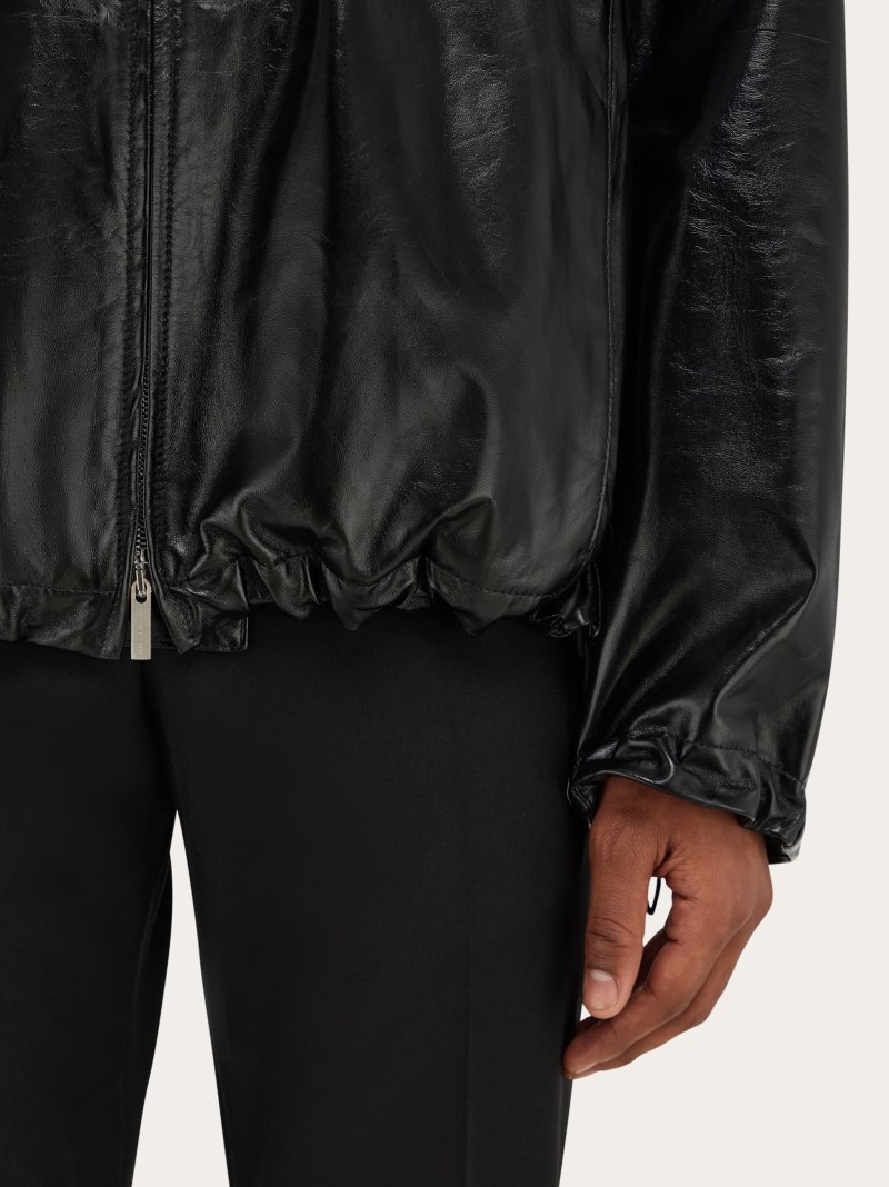 Ferragamo | Men's Cropped Nappa Parker - Black