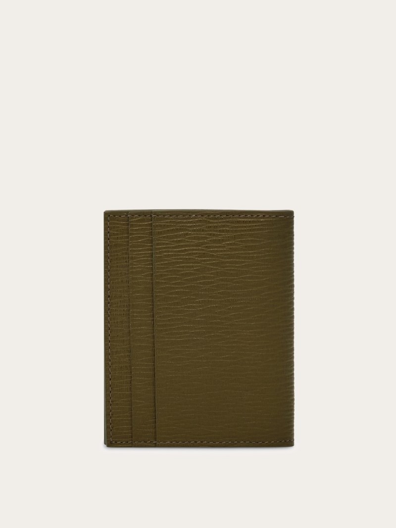 Ferragamo | Men's Credit Card Holder - Olive Green/Testa Di Moro/Coffee