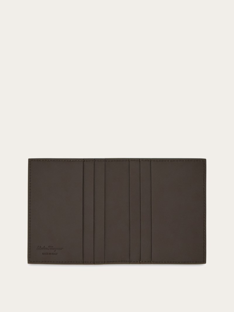 Ferragamo | Men's Credit Card Holder - Olive Green/Testa Di Moro/Coffee