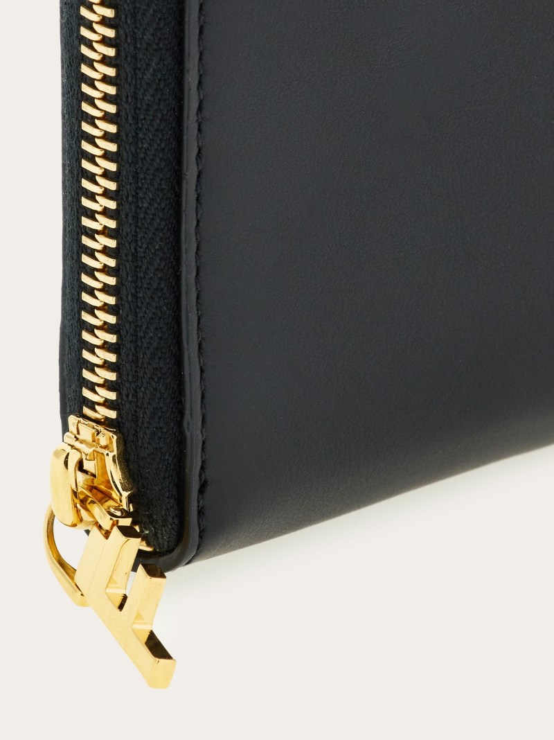 Ferragamo | Women's Continental Wallet - Black/Cognac