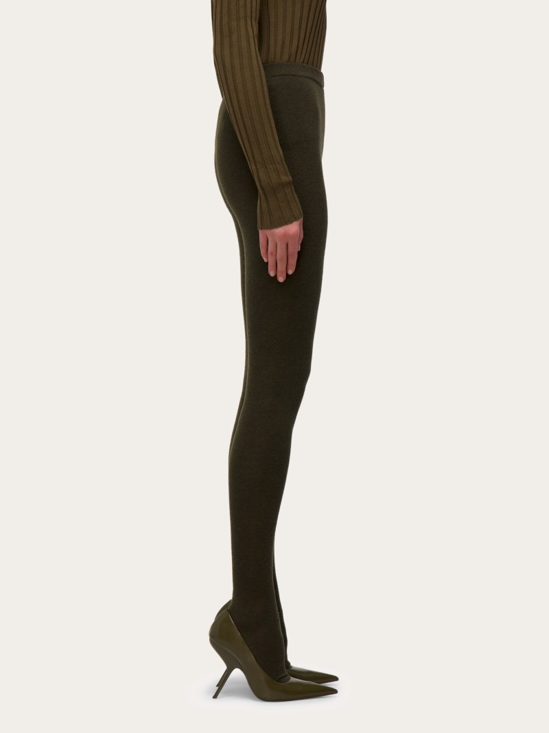 Ferragamo | Women's Knitted Leggins - Uniform Green