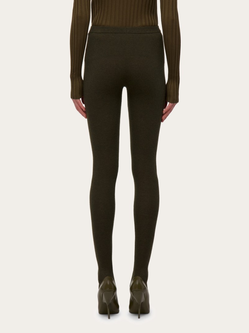 Ferragamo | Women's Knitted Leggins - Uniform Green