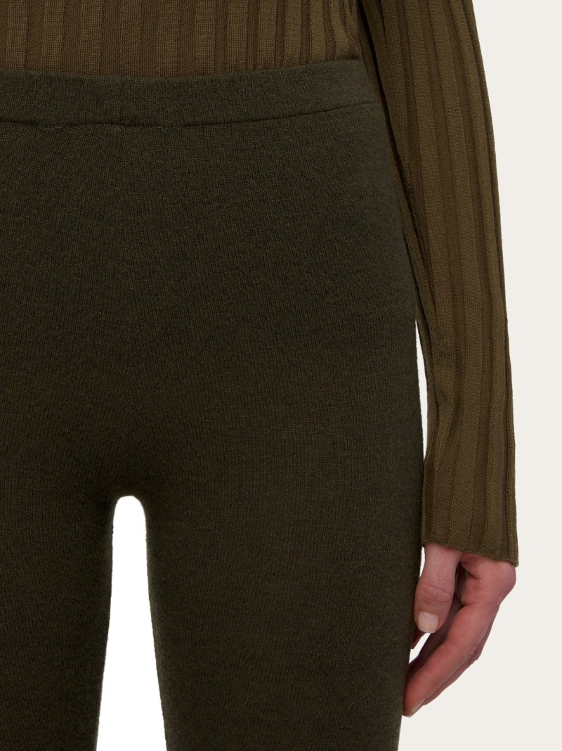 Ferragamo | Women's Knitted Leggins - Uniform Green